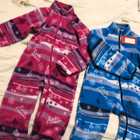 Warm fleece one piece pajama 104cm - Picture 2 of 2